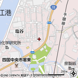 愛媛県四国中央市川之江町2530-22周辺の地図