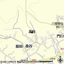 徳島県徳島市方上町北谷周辺の地図