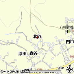徳島県徳島市方上町（北谷）周辺の地図