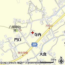 徳島県徳島市方上町寺内19周辺の地図