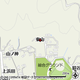 徳島県小松島市中田町東山周辺の地図