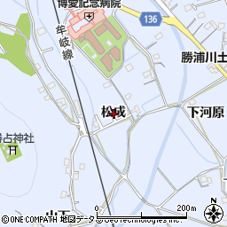 徳島県徳島市勝占町松成周辺の地図