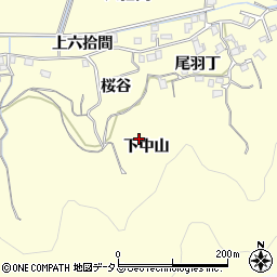 徳島県徳島市方上町下中山周辺の地図