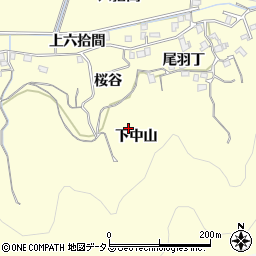 徳島県徳島市方上町（下中山）周辺の地図