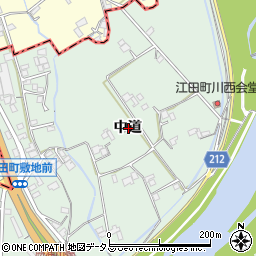 徳島県小松島市江田町中道周辺の地図