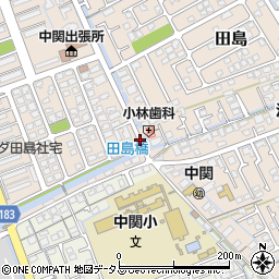 中関小学校前周辺の地図