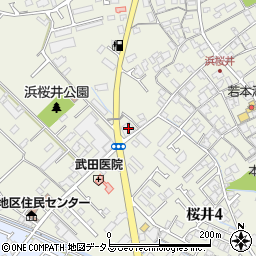 伊予銀行桜井支店周辺の地図