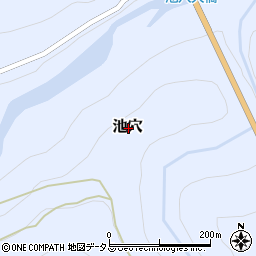 奈良県吉野郡十津川村池穴周辺の地図