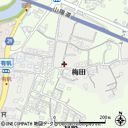 山口県山陽小野田市梅田周辺の地図
