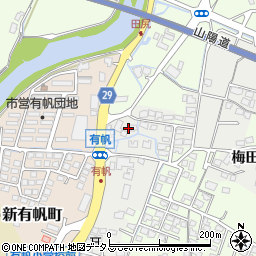 山口県山陽小野田市梅田921周辺の地図