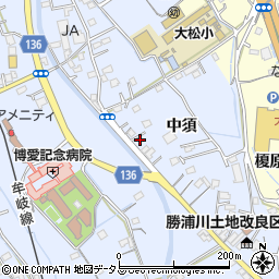 徳島県徳島市勝占町中須43-2周辺の地図