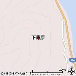 奈良県吉野郡下北山村下桑原周辺の地図