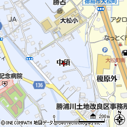 徳島県徳島市勝占町中須周辺の地図