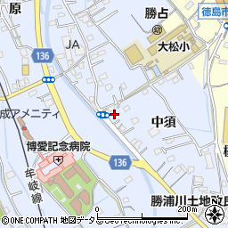 徳島県徳島市勝占町中須37-2周辺の地図