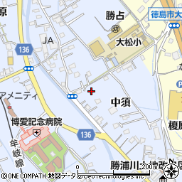 徳島県徳島市勝占町中須35周辺の地図