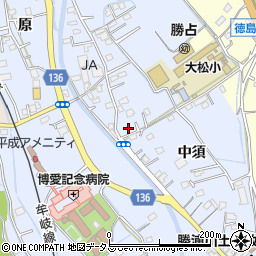 徳島県徳島市勝占町中須165周辺の地図