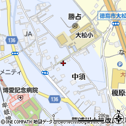 徳島県徳島市勝占町中須109-7周辺の地図