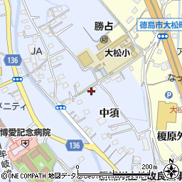 徳島県徳島市勝占町中須109周辺の地図
