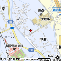 徳島県徳島市勝占町中須161周辺の地図