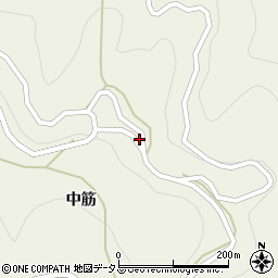 徳島県吉野川市美郷中筋261周辺の地図