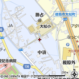 徳島県徳島市勝占町中須113周辺の地図