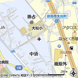 徳島県徳島市勝占町中須114周辺の地図