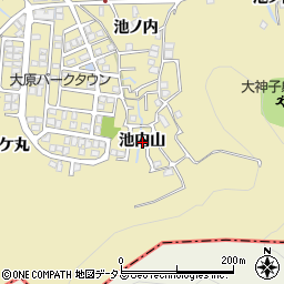 徳島県徳島市大原町池内山周辺の地図