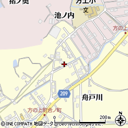 徳島県徳島市方上町舟戸川周辺の地図