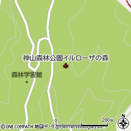 徳島県立神山森林公園イルローザの森（徳島県立神山森林公園）周辺の地図