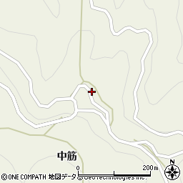 徳島県吉野川市美郷中筋265-1周辺の地図