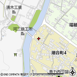 下香力自治会集会所周辺の地図