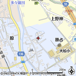 徳島県徳島市勝占町中須143周辺の地図