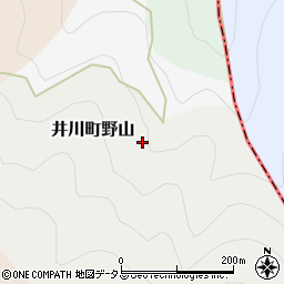 徳島県三好市井川町野山周辺の地図