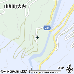 徳島県吉野川市山川町大内96周辺の地図