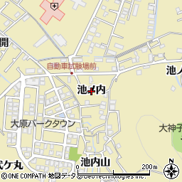 徳島県徳島市大原町（池ノ内）周辺の地図