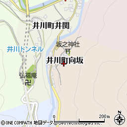 徳島県三好市井川町向坂周辺の地図