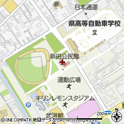 防府市役所　新田公民館周辺の地図