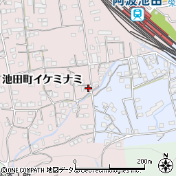 徳島県三好市池田町イケミナミ1981周辺の地図