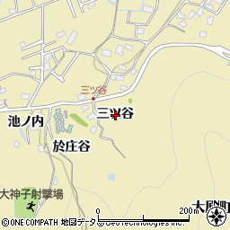徳島県徳島市大原町三ツ谷周辺の地図