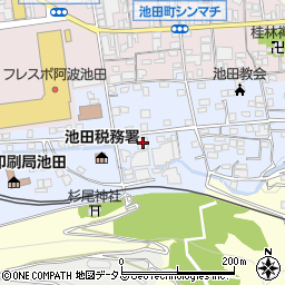 徳島県三好市池田町シンマチ1376-5周辺の地図