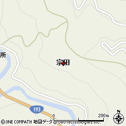 徳島県吉野川市美郷宗田周辺の地図