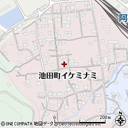 徳島県三好市池田町イケミナミ周辺の地図