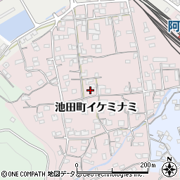 徳島県三好市池田町イケミナミ周辺の地図
