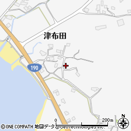 山口県山陽小野田市津布田1597周辺の地図
