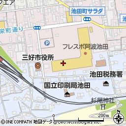 株式会社デイリーマート　阿波池田店周辺の地図