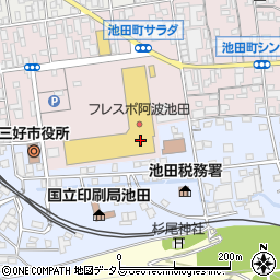 ホームストック阿波池田店周辺の地図