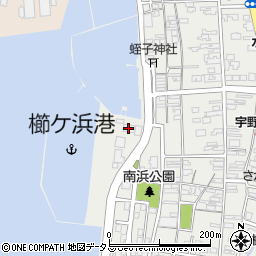 櫛ヶ浜漁協周辺の地図
