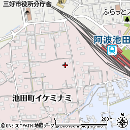 徳島県三好市池田町イケミナミ1902周辺の地図