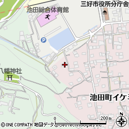 徳島県三好市池田町イケミナミ2109周辺の地図
