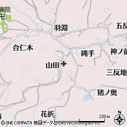徳島県徳島市北山町山田周辺の地図
